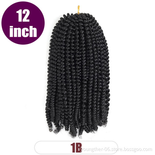 Synthetic Braiding Hair Spring Twist Crochet Hair Extensions Jamaican Bounce Spring Curl